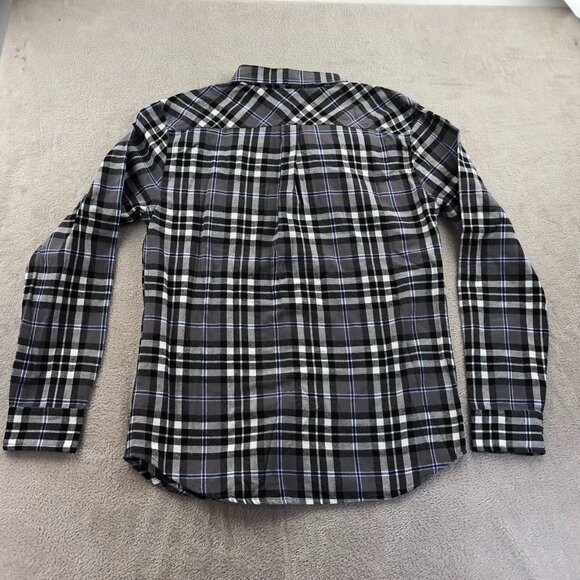 Levis Mens Shirt Small Long Sleeve Plaid Gray Button Down Top Classic Travel - Picture 13 of 13